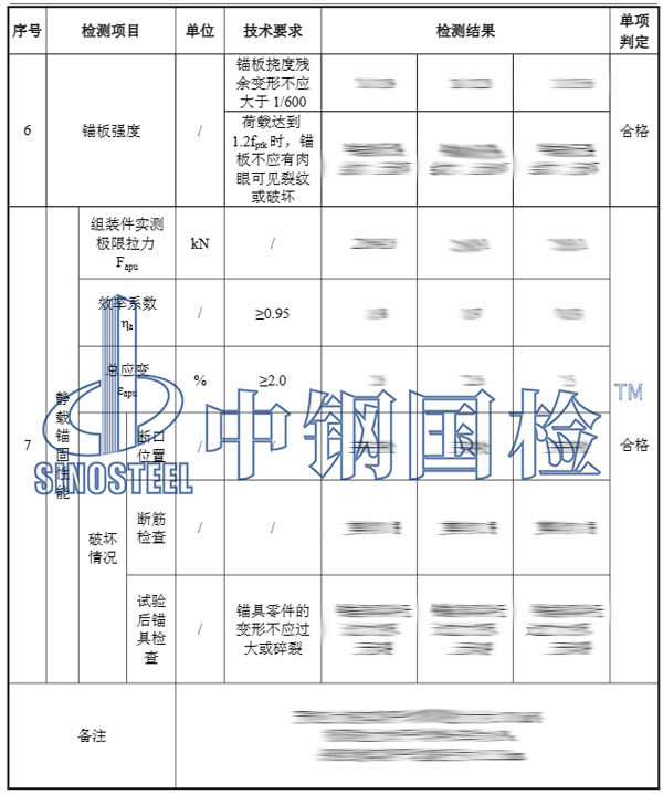 檢測報告結果