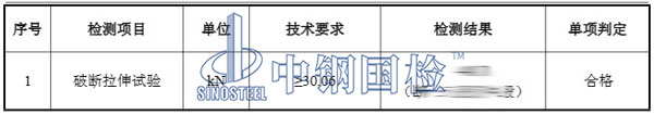 吊索具檢測(cè)項(xiàng)目結(jié)果
