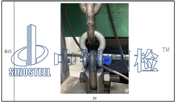 卸扣檢測項目結(jié)果