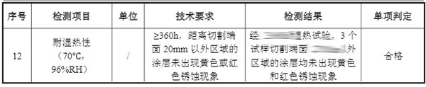 熱浸塑電纜保護管檢測項目結果