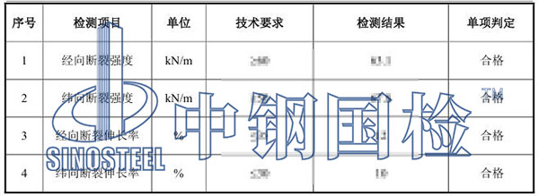 土工模袋檢測(cè)項(xiàng)目結(jié)果